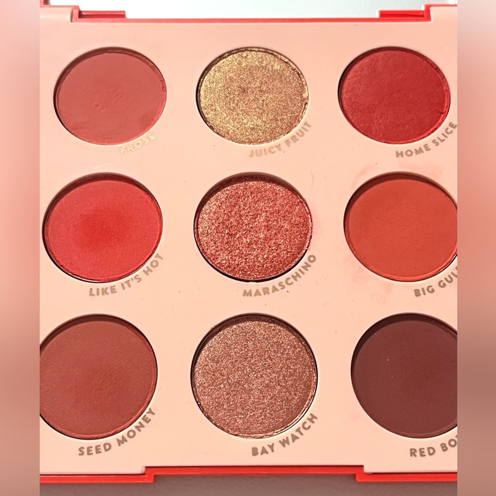 ColourPop Main Squeeze Eye Shadow 9 Color Palette Shades of Red - Picture 8 of 8